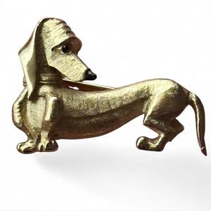 Vintage Marcel Boucher Signed Dachshund Dog Brooch RARE